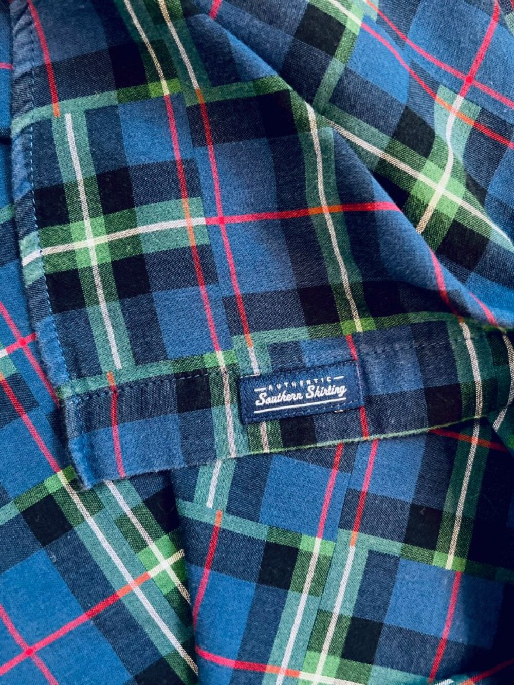 Crown & Ivy - Size M - Multi Tartan Plaid Cotton Long Sleeve Shirt - Blues - EUC - Picture 11 of 11